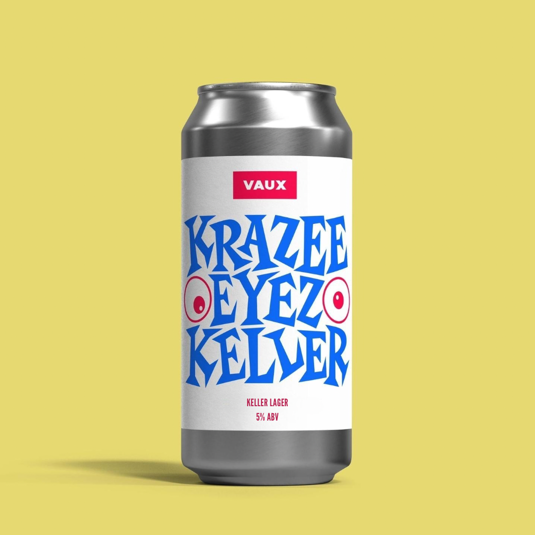 Krazee Eyez Keller Keller Lager 5% - 440ml can