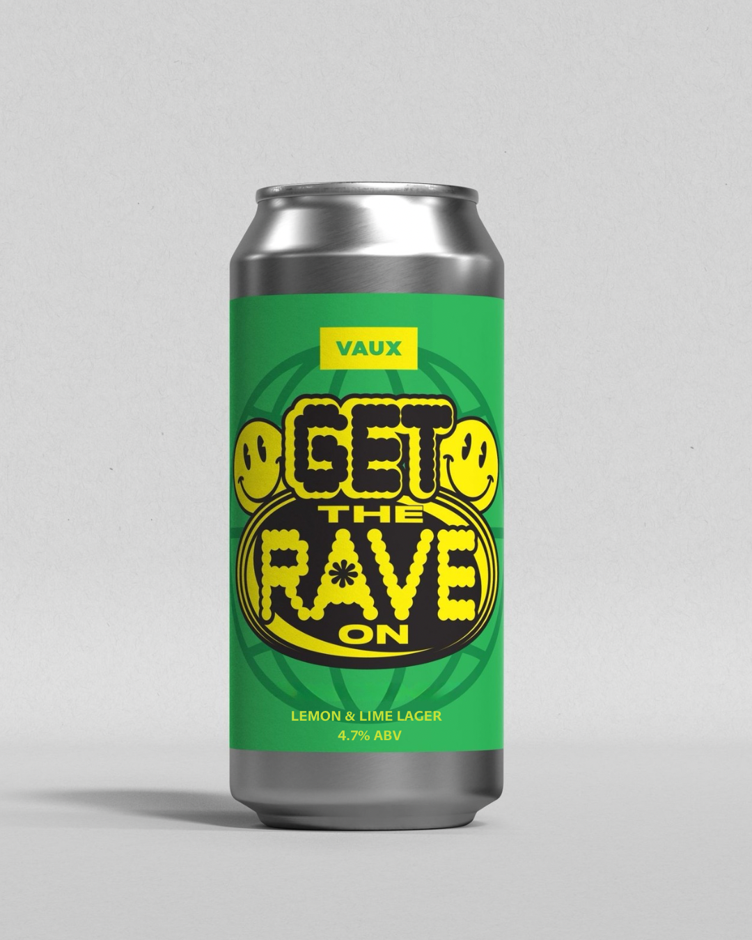 Get The Rave On- Lemon & Lime Lager 4.7% - 440ml can