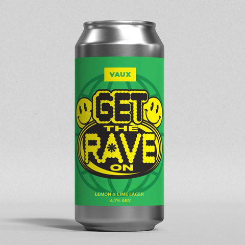 Get The Rave On - Lemon & Lime Lager - 4.7% ABV - 440ml can